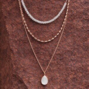 Lauren Conrad mother of pearl multistrand necklace